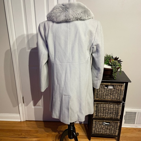 J. Percy dyed fox Fur 100% Lambswool One button 100% Satin Lined Timeless pastel - Picture 4 of 6